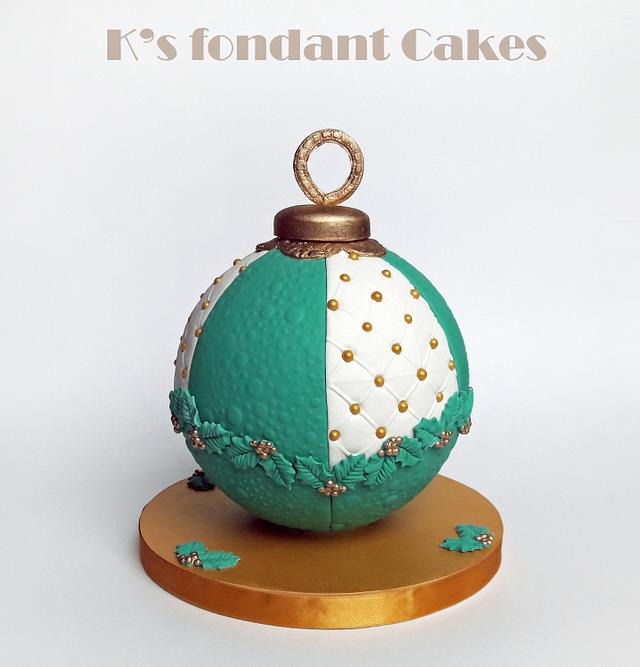 Christmas Ornament Cake - Decorated Cake by K's fondant - CakesDecor