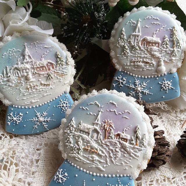 Snow scenery Cake by Teri Pringle Wood CakesDecor