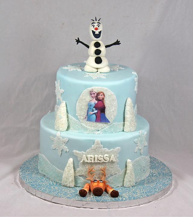 Frozen theme cake - Decorated Cake by soods - CakesDecor