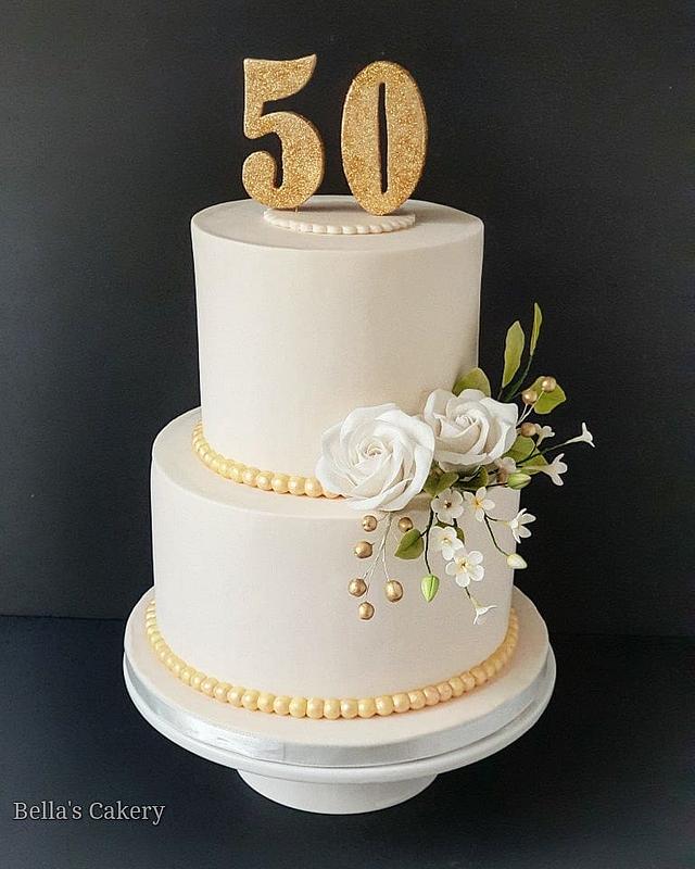 50th birthday cake!! - Decorated Cake by Bella's Cakes - CakesDecor