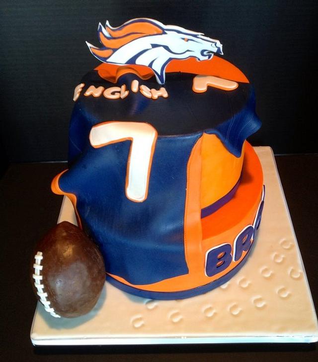 Broncos Groom's cake - Cake by The Vagabond Baker - CakesDecor