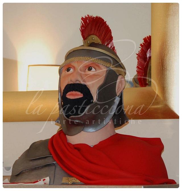 3D sculpted centurion cake cake by la Pasticcionatorte