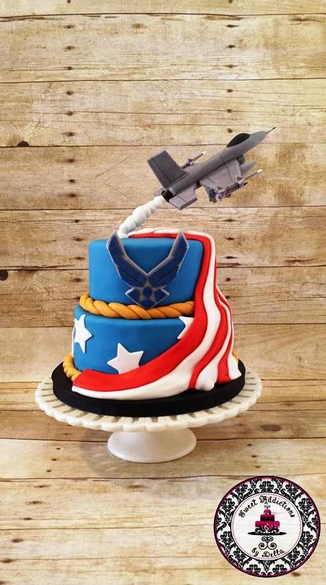 Air Force Cake Topper With Customized Text Military Cake Decorations  Airforce Party Decor Personalization, Customized Airforce Party - Etsy