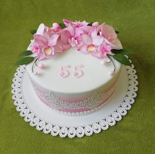 Orchidea cake - Decorated Cake by MoMa - CakesDecor