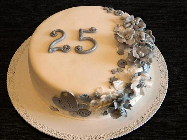 Super Tasty Cake for Wedding Anniversary 25 Years Stock Photo - Image of  baked, hobbies: 220760056