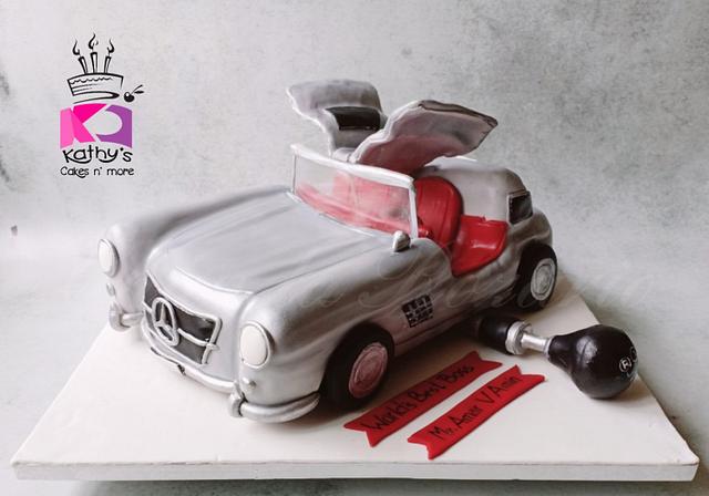Personalised Mercedes Cake Topper - A Pre-cut Round 8