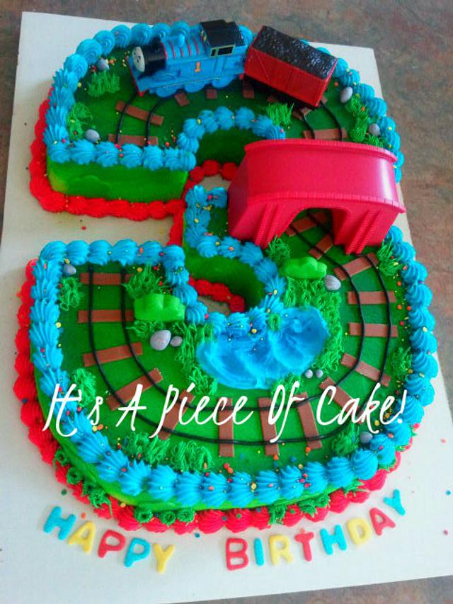 Thomas the Tank #3 cake, buttercream icing - Decorated - CakesDecor