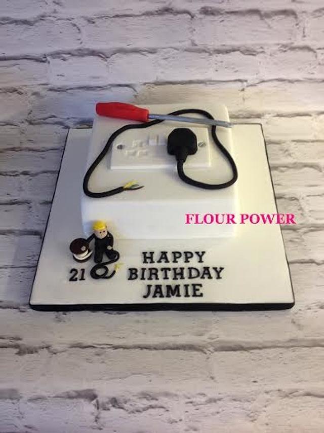 Electrical socket cake Cake by Flour Power CakesDecor