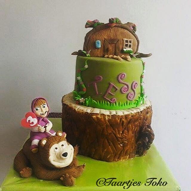 Masha And The Bear Decorated Cake By Taartjes Toko Cakesdecor 9009