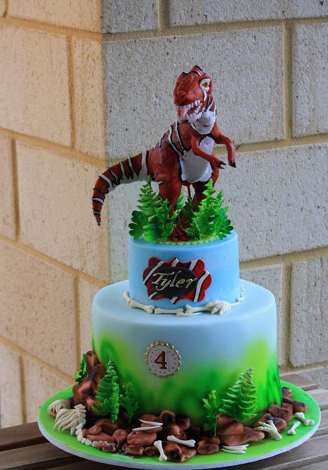 T rex cake - cake by Bistra Dean - CakesDecor