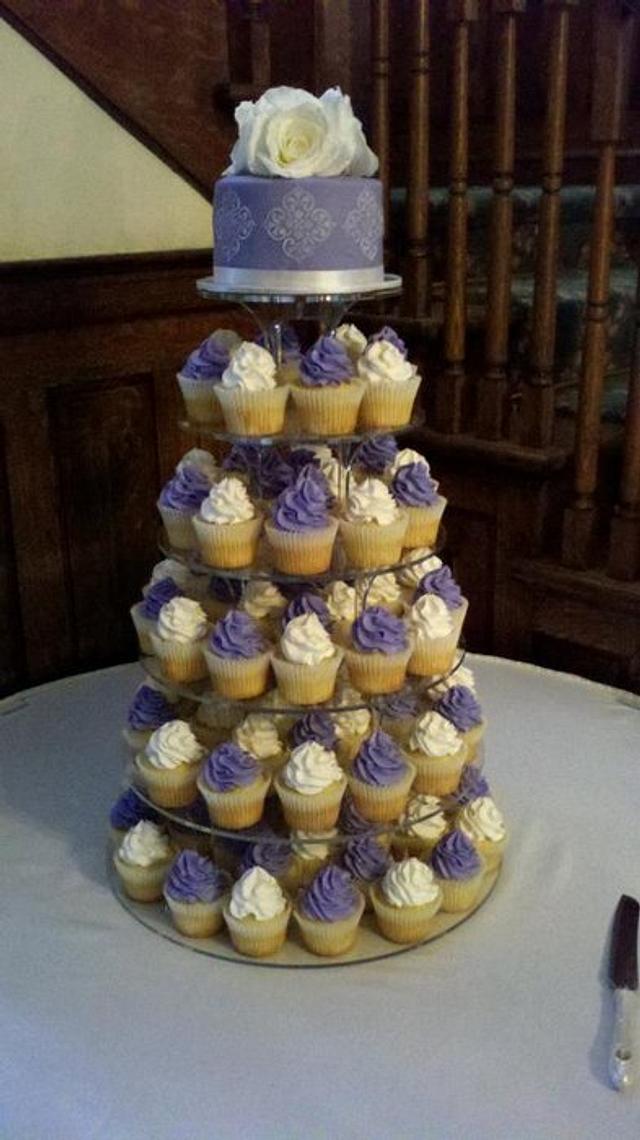 Wedding Cupcake Tower - Decorated Cake by Kimberly - CakesDecor