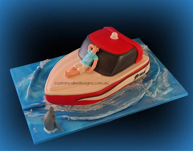 Full Sheet Shrimp Boat Cake - CakeCentral.com