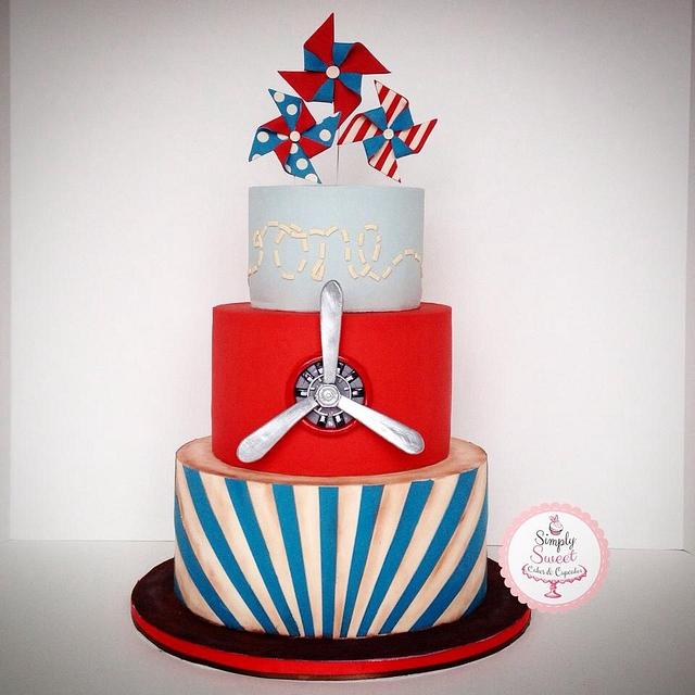 Vintage Aviation themed cake Cake by SimplySweetCakes Vintage Aviation themed cake Cake by SimplySweetCakes