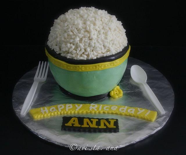 Rice bowl cake Decorated Cake by ALotofSugar CakesDecor