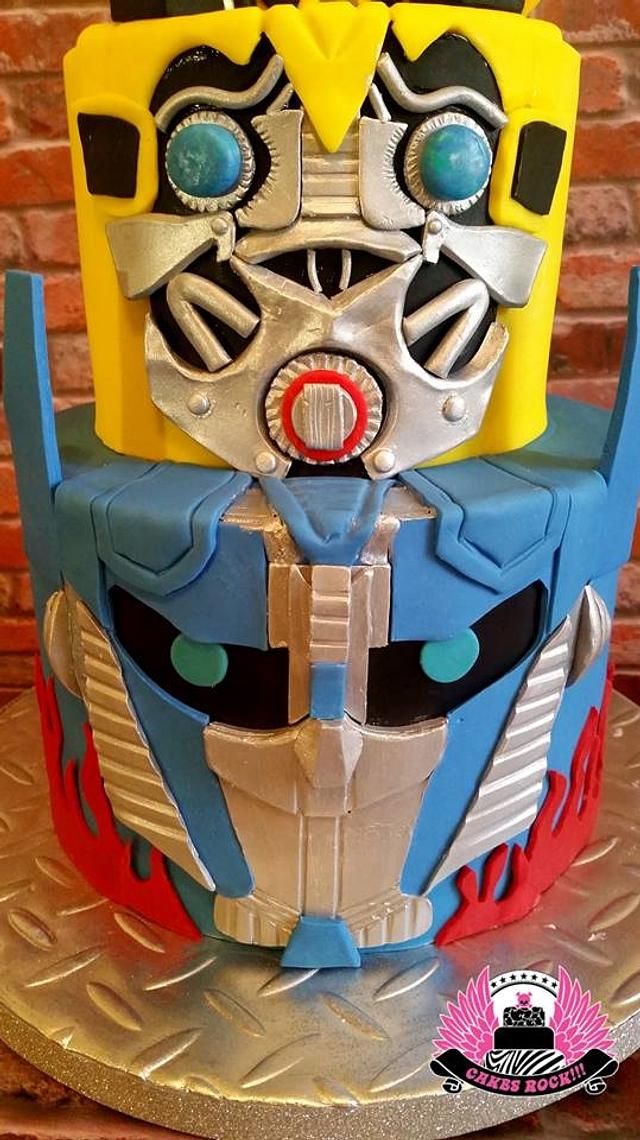 Transformers Bumblebee & Optimus Prime Cake