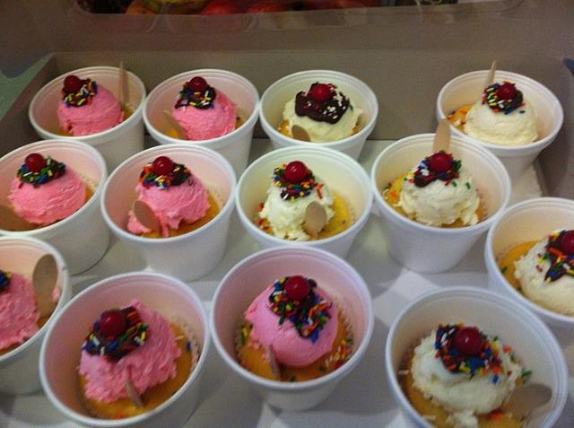 Ice Cream sundae cupcakes