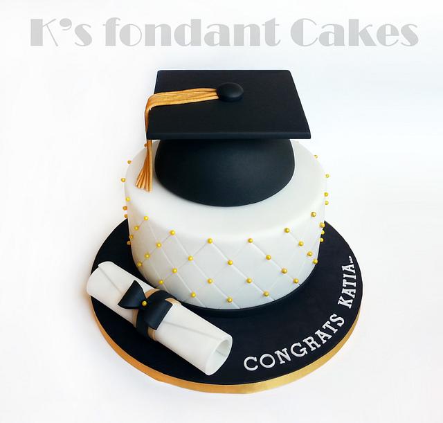 Graduation Cake Decorated Cake by K's fondant Cakes CakesDecor
