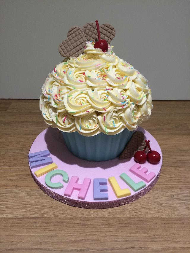 Ice Cream Sundae Giant Cupcake Decorated Cake By Cakesdecor