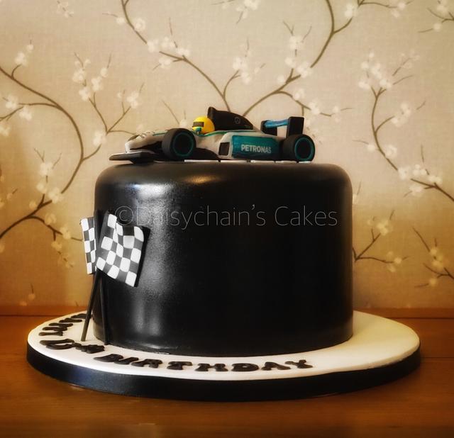 F1 racing car cake