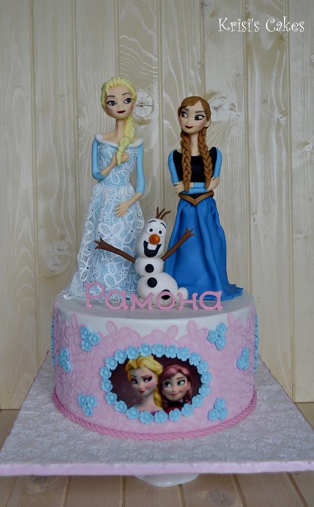 Cake Frozen, Elsa and Anna Cake by KRISICAKES CakesDecor