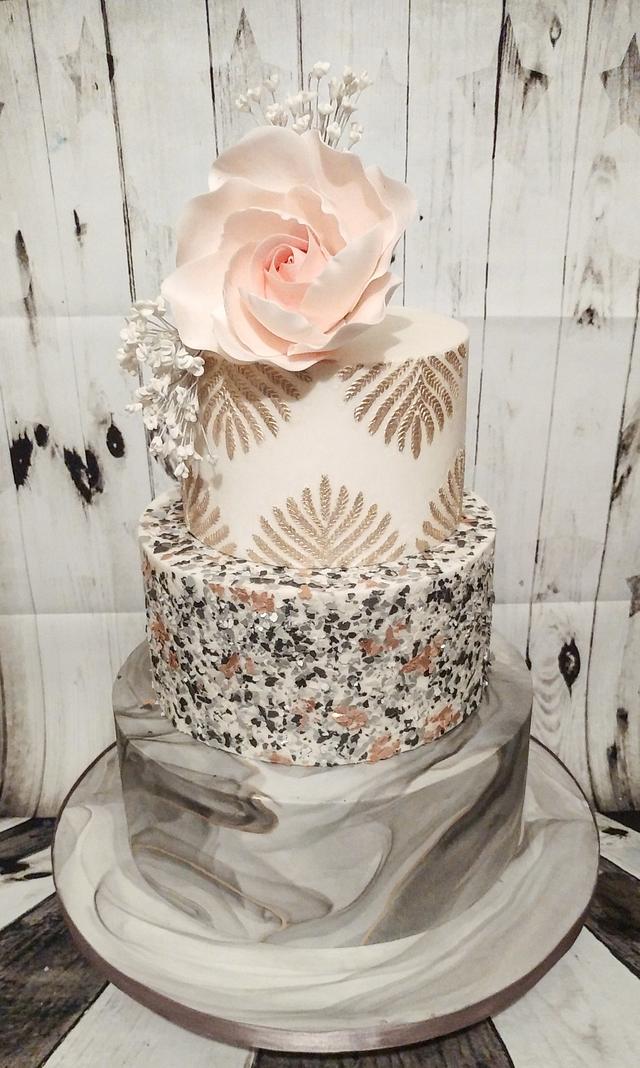 Marbled wedding - Cake by Little Cakes Of Art - CakesDecor