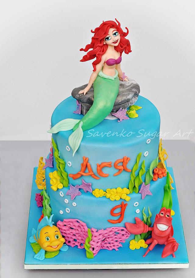 The Little Mermaid cake - Decorated Cake by Savenko Sugar - CakesDecor