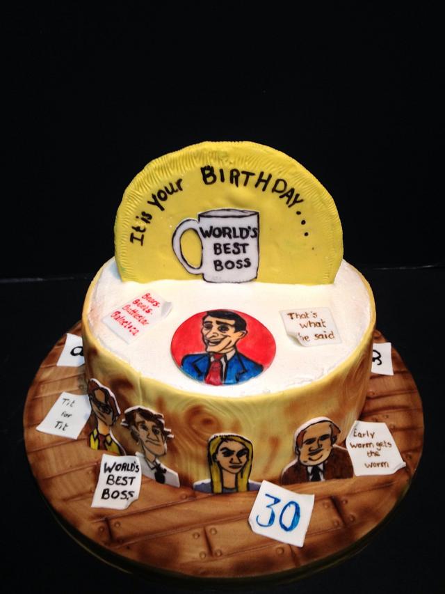 The Office cake and cupcakes cake by Sheri Hicks