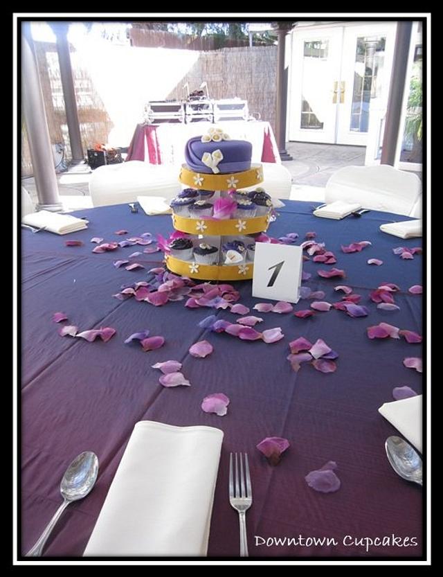 Purple & Gold Wedding - Cake by CathyC - CakesDecor