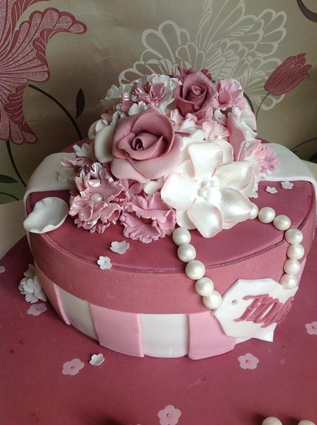 White and Pink Bloom - Cake by LittleDzines - CakesDecor