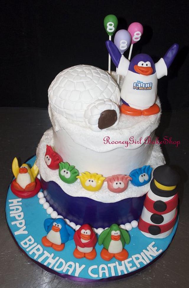 Club Penguin Birthday Cake - Decorated Cake by Maria @ - CakesDecor