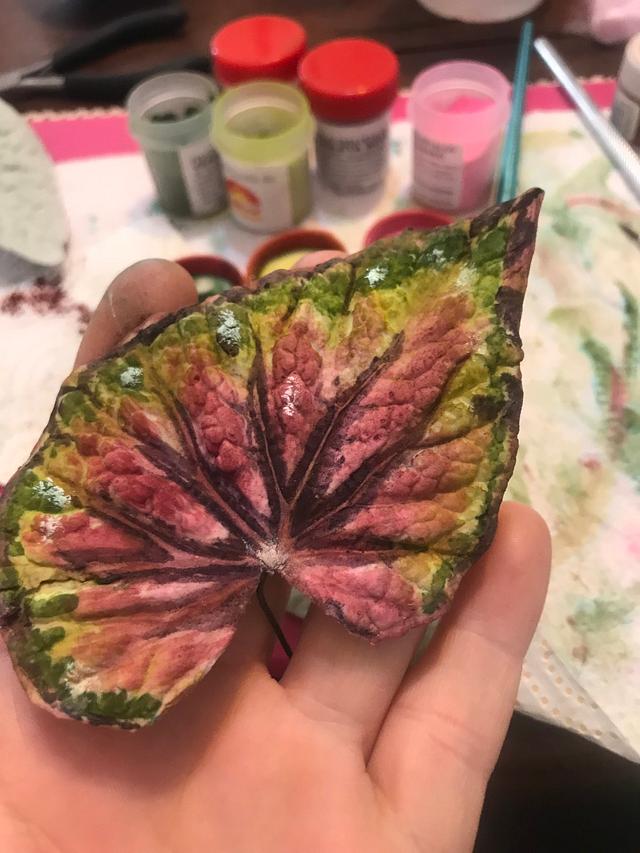 Follaje comestible pintado a mano 