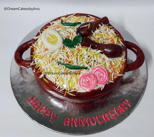 Chicken biryani cake - Decorated Cake by Dream Cakess - CakesDecor