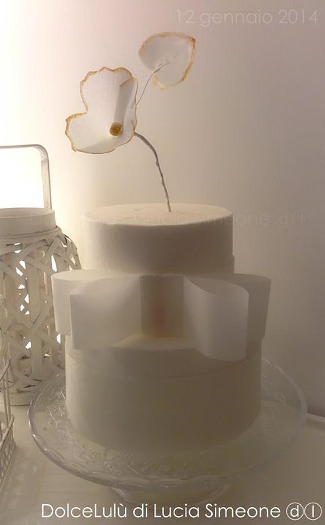 White - Decorated Cake by Lucia Simeone - CakesDecor