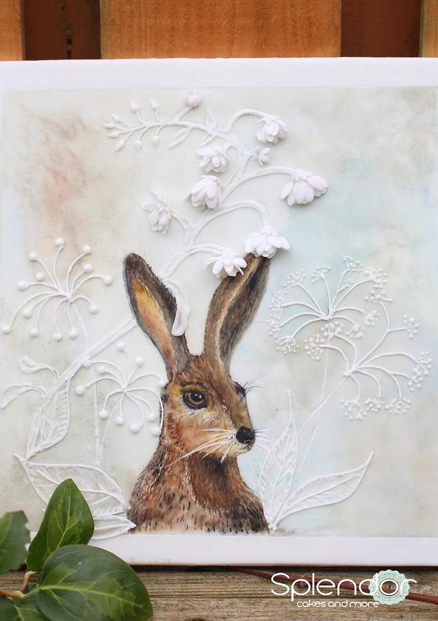 Easter Hare - handpainted multidimensional sugarwork