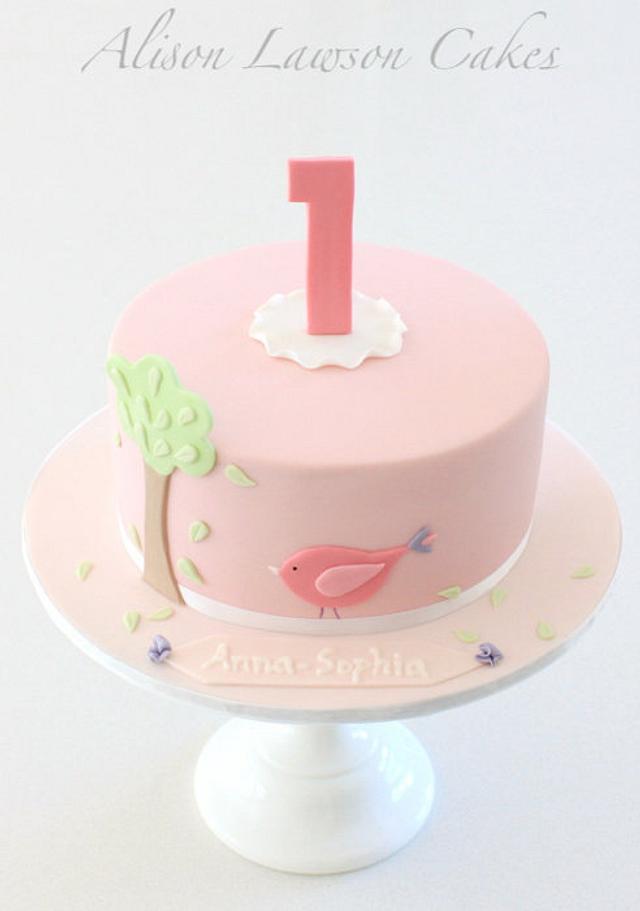 Birdie First Birthday - Decorated Cake By Alison Lawson - CakesDecor