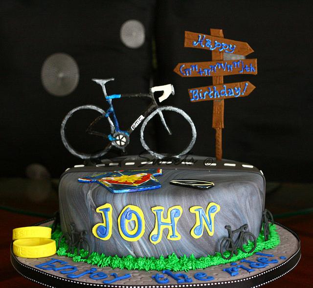 Biker's Milestone Birthday Cake cake by G Sweets Biker's Milestone Birthday Cake cake by G Sweets