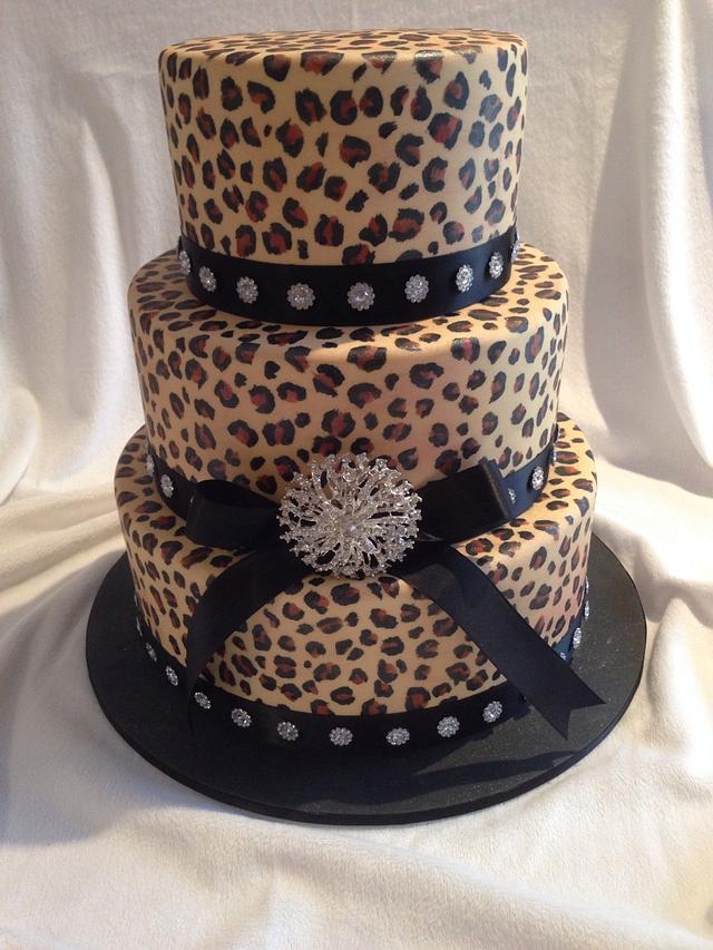 Hand Painted Zebra Print Wedding Cake! - Decorated Cake - CakesDecor