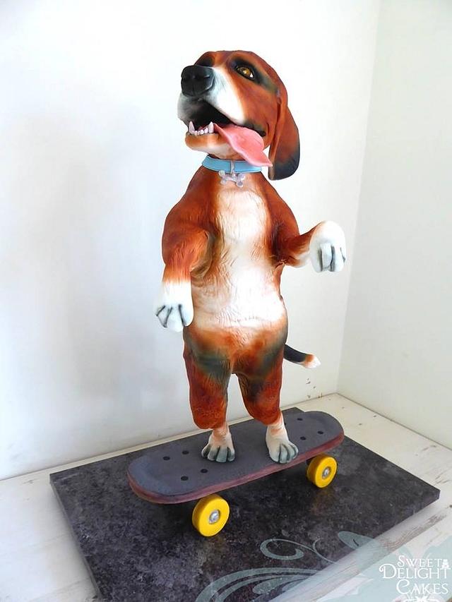 Dog on a Skateboard 