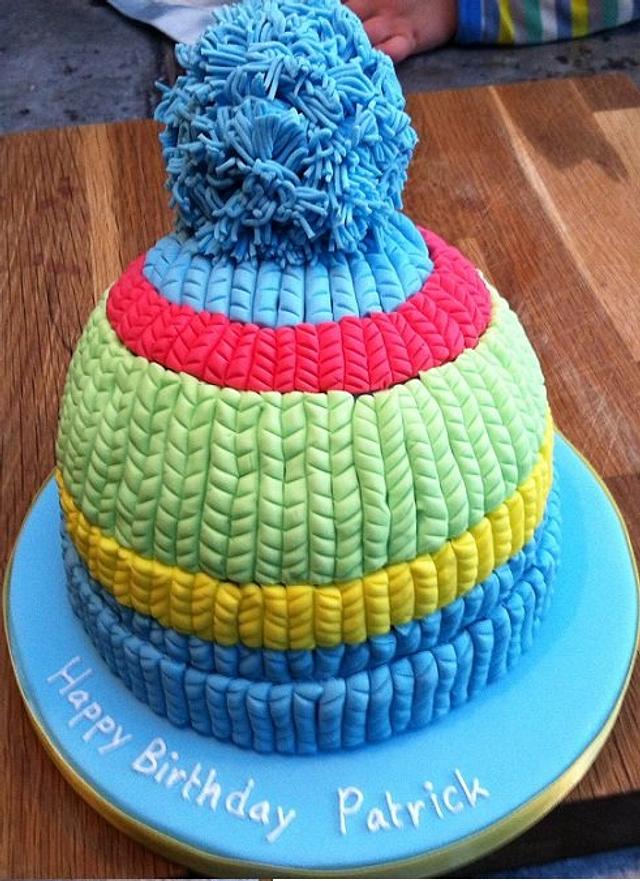 Beanie Bobble Hat Cake Decorated Cake by ClearlyCake CakesDecor