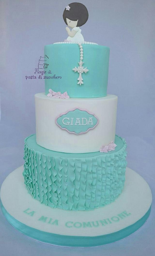 Communion cake - Decorated Cake by Mariana Frascella - CakesDecor