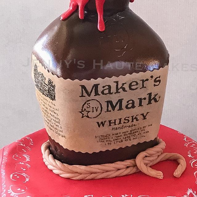 Maker's Mark Bourbon cake Cake by Jenny Kennedy Jenny's CakesDecor