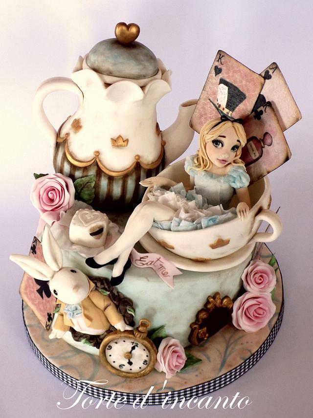 Alice in Wonderland Tea Time Decorated Cake by Torte CakesDecor