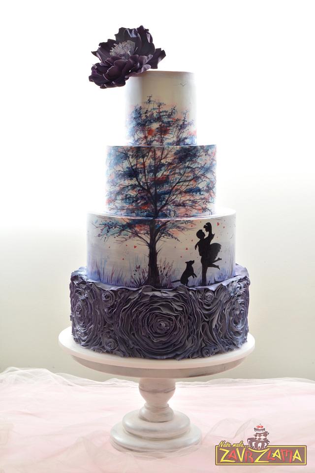 Silhouette Wedding Cake - Cake by Nasa Mala Zavrzlama - CakesDecor