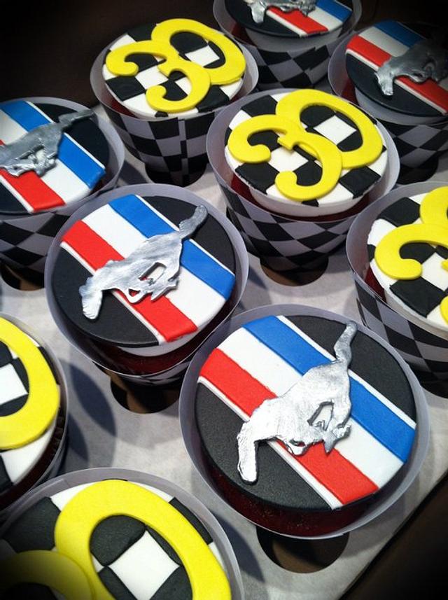 Ford mustang cupcakes Decorated Cake by Skmaestas CakesDecor