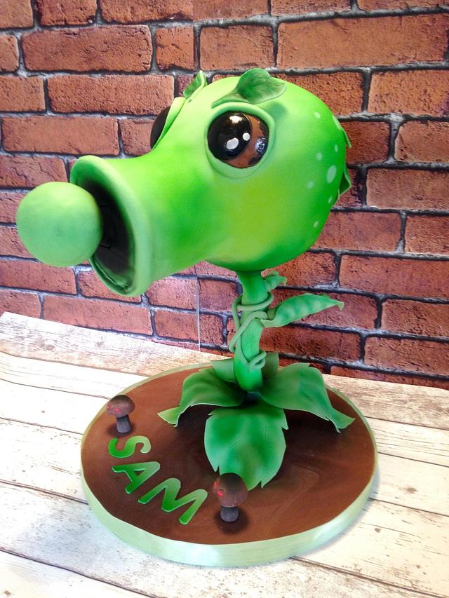 Plants vs Zombies Peashooter - Cake by Pretty Sweet - CakesDecor