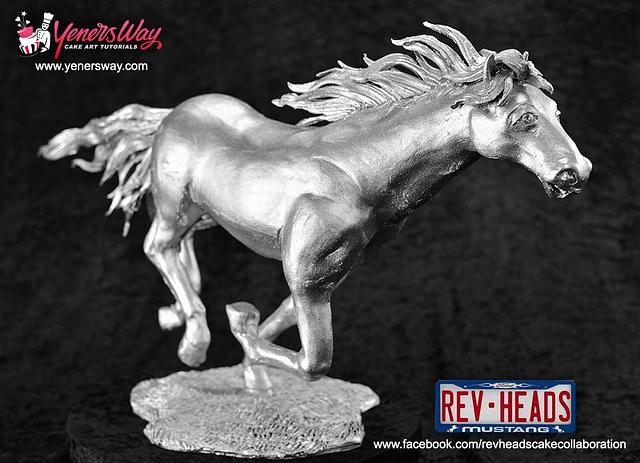Realistic Wild Horse (Mustang) Chocolate Margarine Sculpture