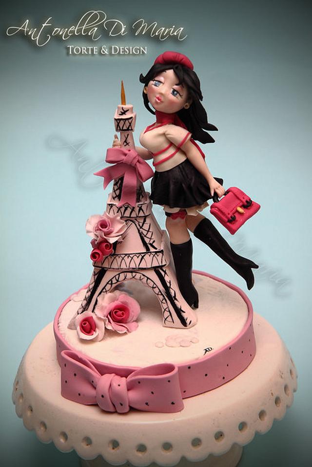 My Parissienne Girl Cake By Antonella Di Maria Cakesdecor 2100