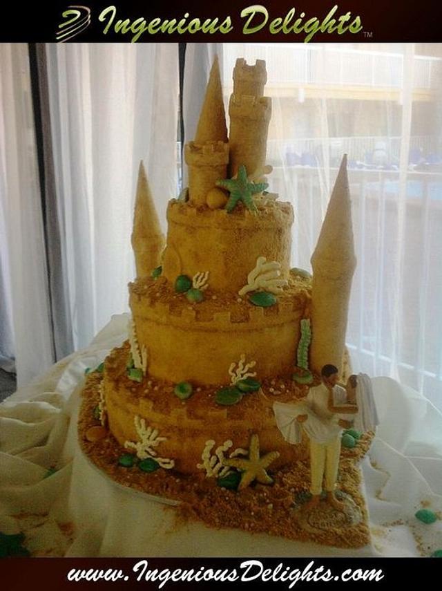 Sandcastle Wedding Cake