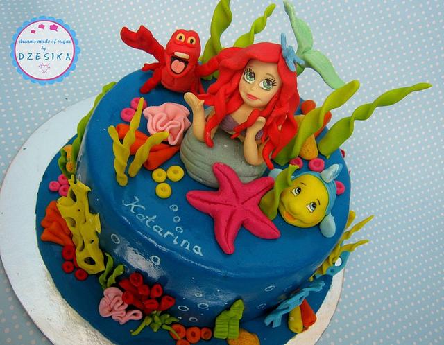 LITTLE MERMAID CAKE - Decorated Cake by Dzesikine - CakesDecor