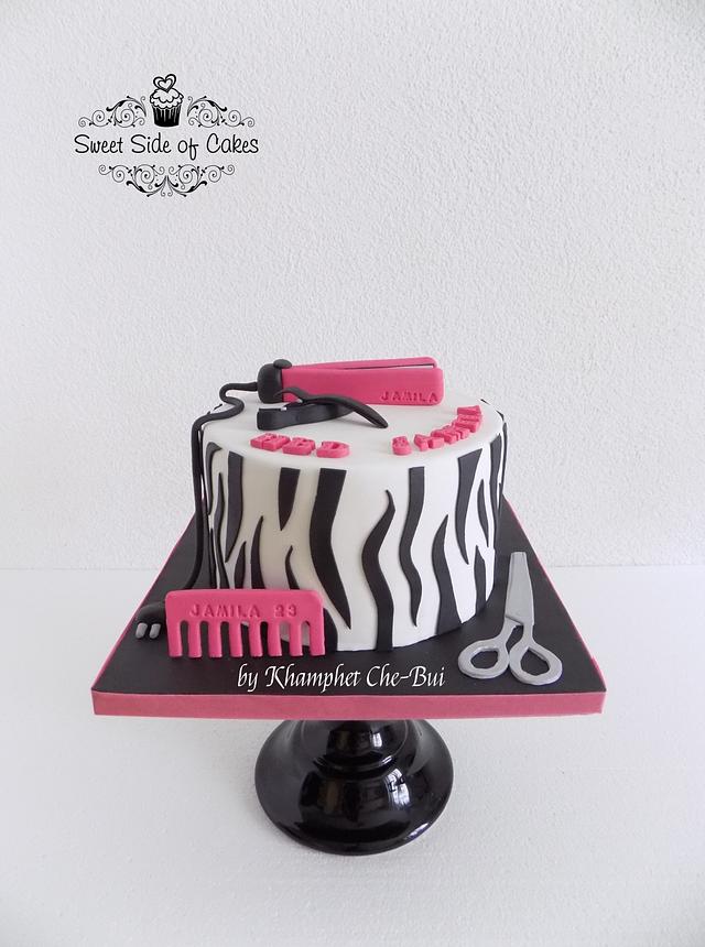 Classy Hairstylist Cake Cake By Sweet Side Of Cakes By Cakesdecor